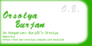 orsolya burjan business card